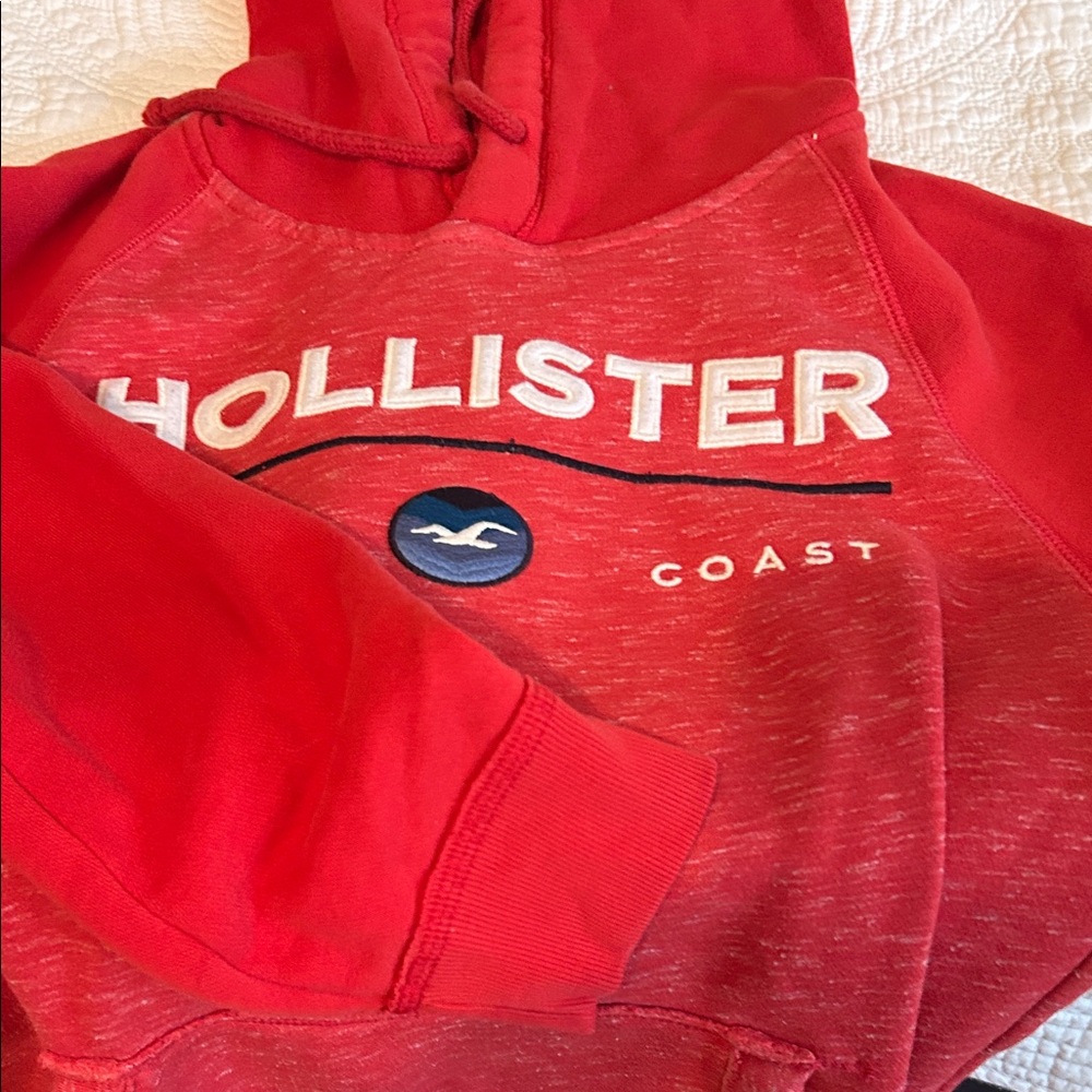 Hollister Red Hoodie with Logo